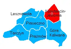 Położenie na mapie powiatu