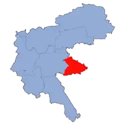 Położenie na mapie powiatu