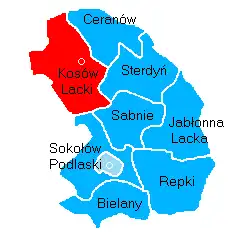 Położenie na mapie powiatu