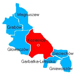 Położenie na mapie powiatu