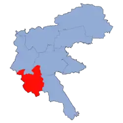 Położenie na mapie powiatu