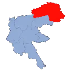 Położenie na mapie powiatu