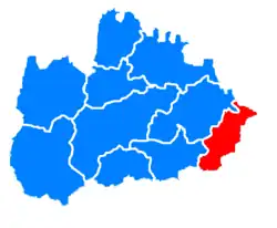 Położenie na mapie powiatu