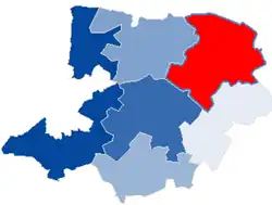 Położenie na mapie powiatu