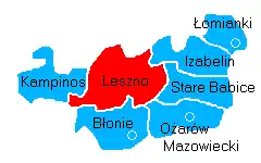 Położenie na mapie powiatu