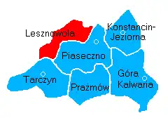 Położenie na mapie powiatu