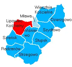 Położenie na mapie powiatu