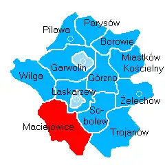 Położenie na mapie powiatu