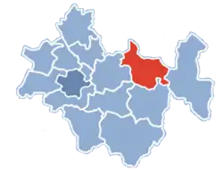 Położenie na mapie powiatu