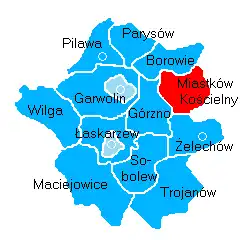 Położenie na mapie powiatu