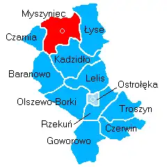 Położenie na mapie powiatu