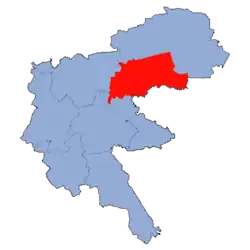 Położenie na mapie powiatu