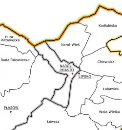 Plan gminy Narol Miasto