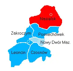 Położenie na mapie powiatu