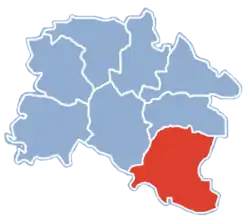 Położenie na mapie powiatu