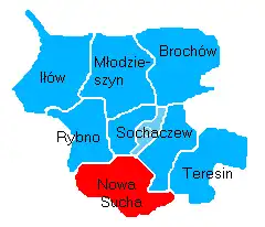 Położenie na mapie powiatu