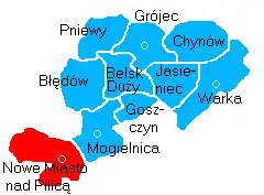 Położenie na mapie powiatu