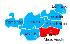 Położenie na mapie powiatu