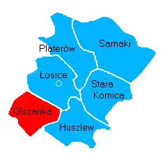 Położenie na mapie powiatu