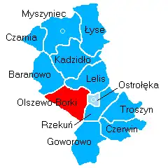 Położenie na mapie powiatu