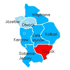 Położenie na mapie powiatu