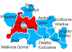 Położenie na mapie powiatu