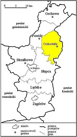 Położenie na mapie powiatu