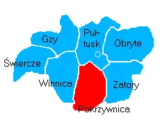 Położenie na mapie powiatu