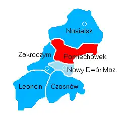 Położenie na mapie powiatu