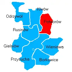 Położenie na mapie powiatu