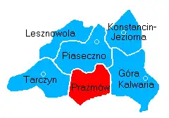 Położenie na mapie powiatu