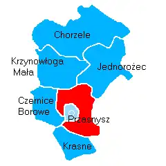 Położenie na mapie powiatu