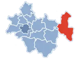 Położenie na mapie powiatu