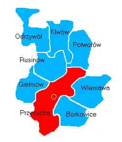 Położenie na mapie powiatu