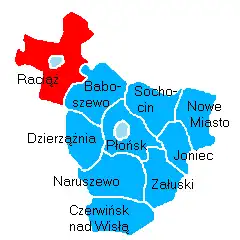 Położenie na mapie powiatu
