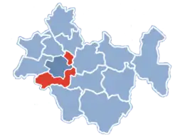 Położenie na mapie powiatu