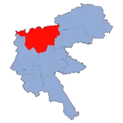 Położenie na mapie powiatu