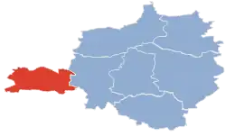 Położenie na mapie powiatu