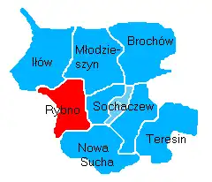 Położenie na mapie powiatu