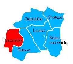 Położenie na mapie powiatu