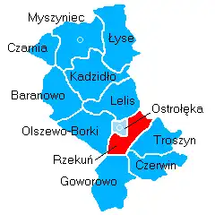 Położenie na mapie powiatu