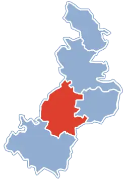 Położenie na mapie powiatu