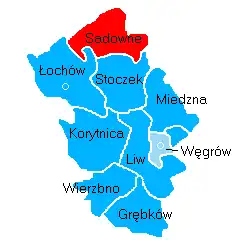 Położenie na mapie powiatu