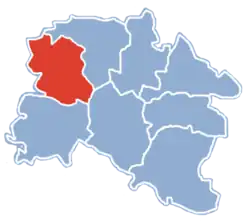 Położenie na mapie powiatu