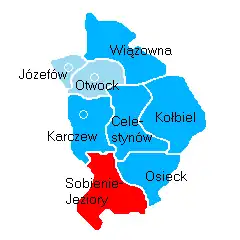 Położenie na mapie powiatu