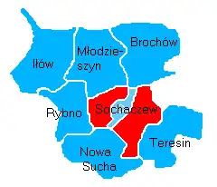 Położenie na mapie powiatu