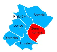 Położenie na mapie powiatu