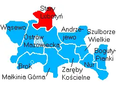 Położenie na mapie powiatu