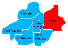 Położenie na mapie powiatu