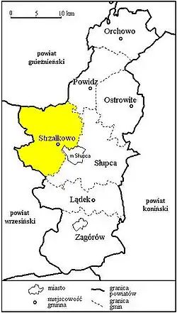 Położenie na mapie powiatu